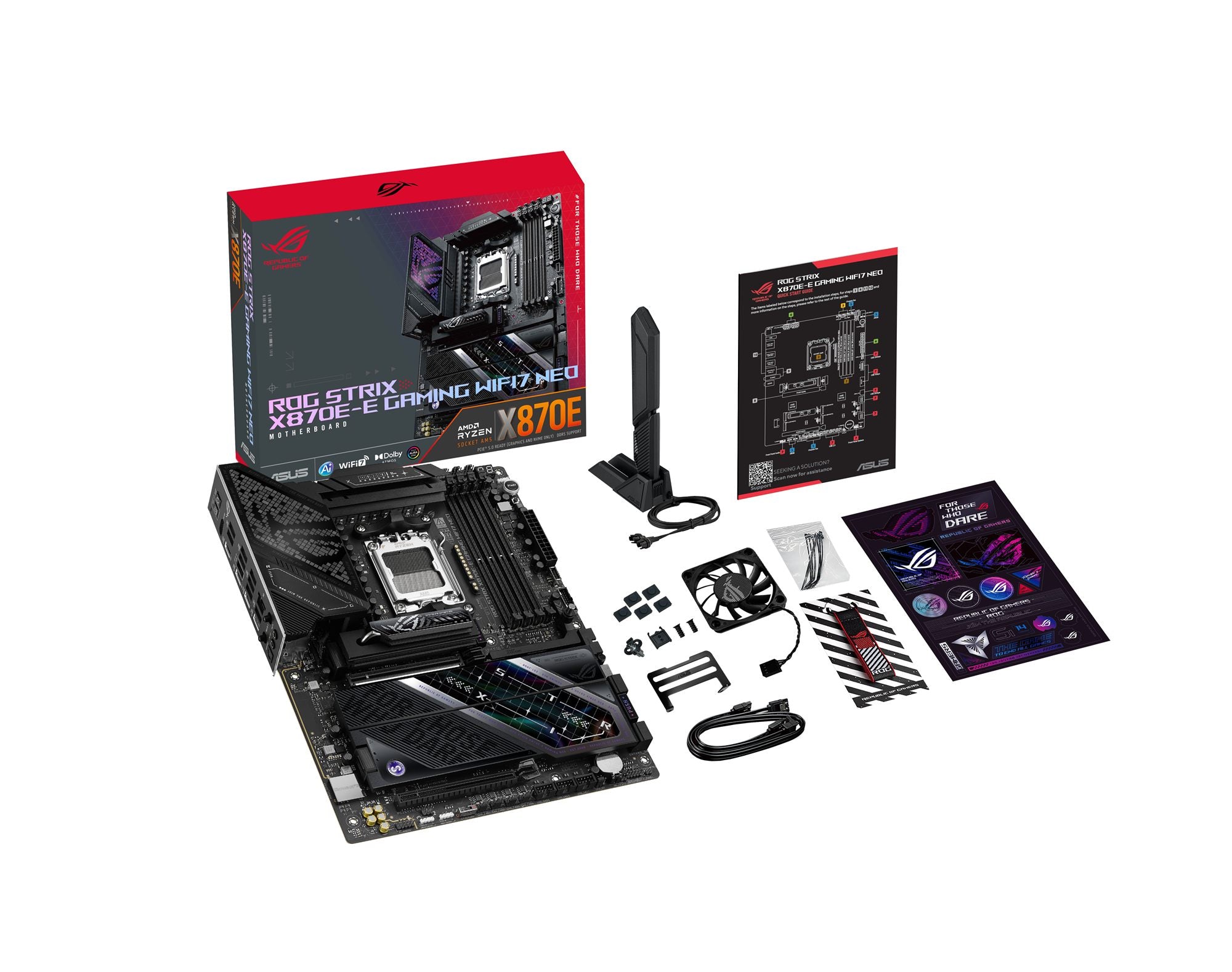 ASUS ROG STRIX X870E-E GAMING WIFI7 NEO AMD ATX motherboard DDR5 1xHDMI 1xPCIe 5.0 5xM.2