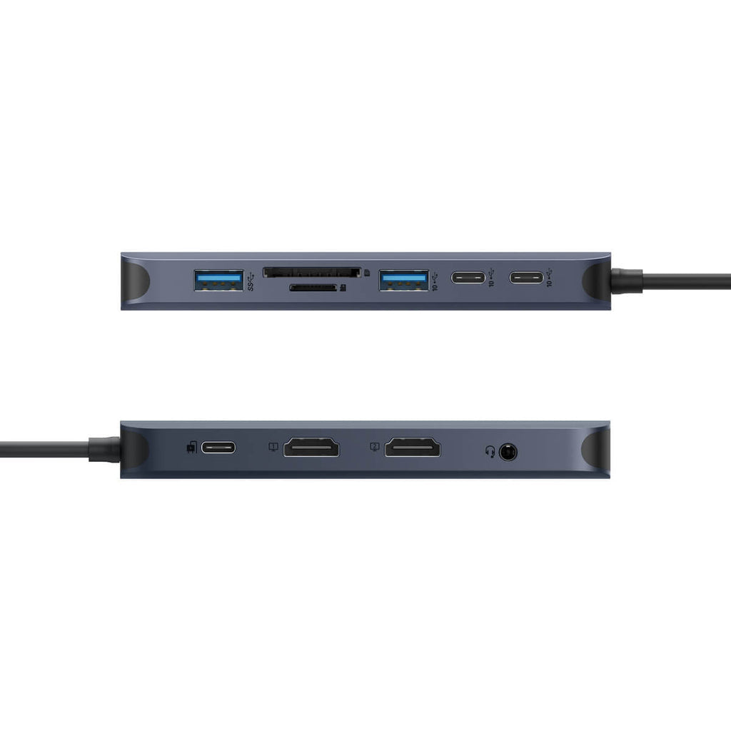 TARGUS HyperDrive EcoSmart Gen.2 Dual HDMI USB-C 11-in-1 Hub w 140 W PD3.1 Pass-Thru - For MST enabled devices