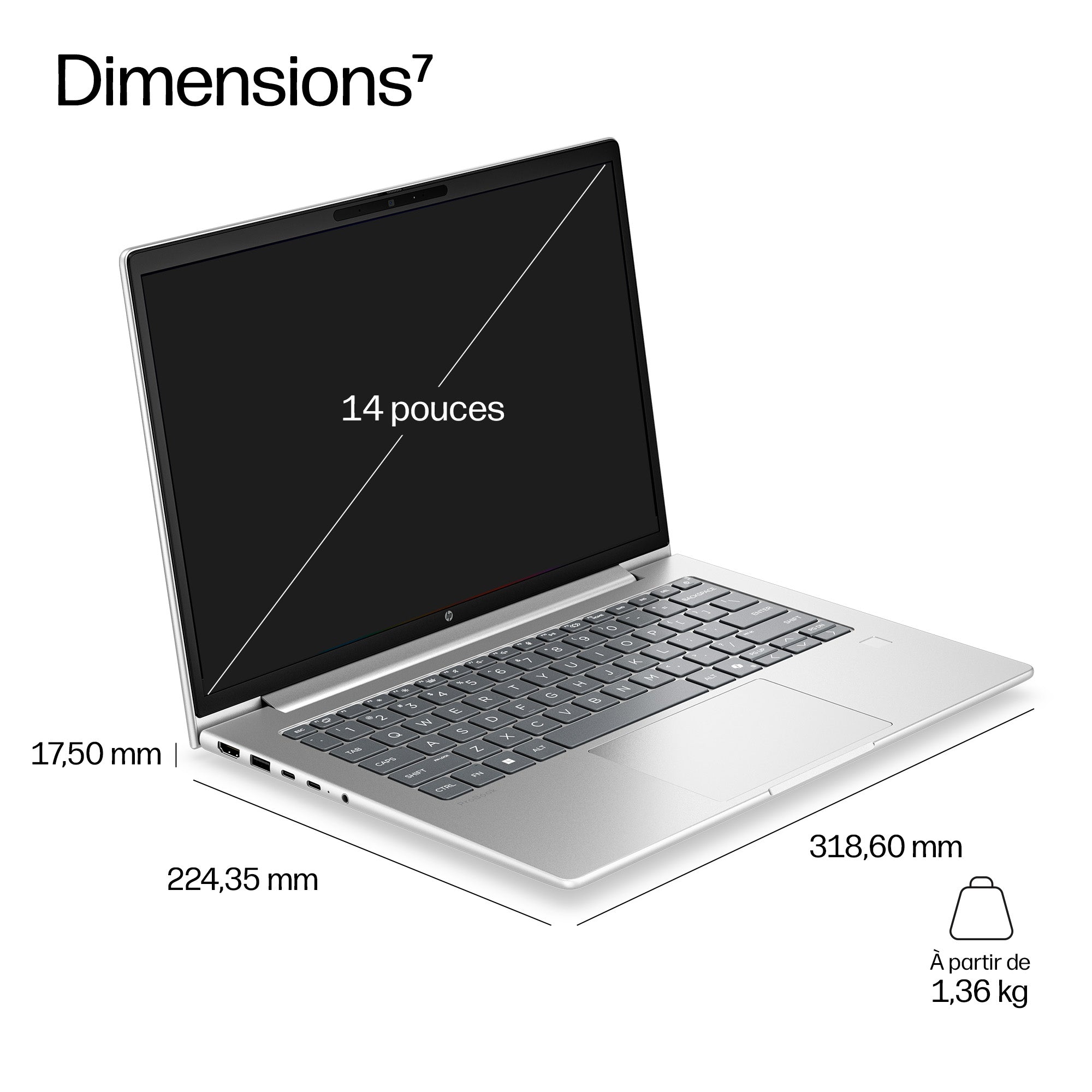 HP ProBook 4 G2i 14 AI Intel Core 5 315 14p WUXGA 16Go DDR5 512Go SSD ax6G+BT 3C Batt W11P 1yr Wrty