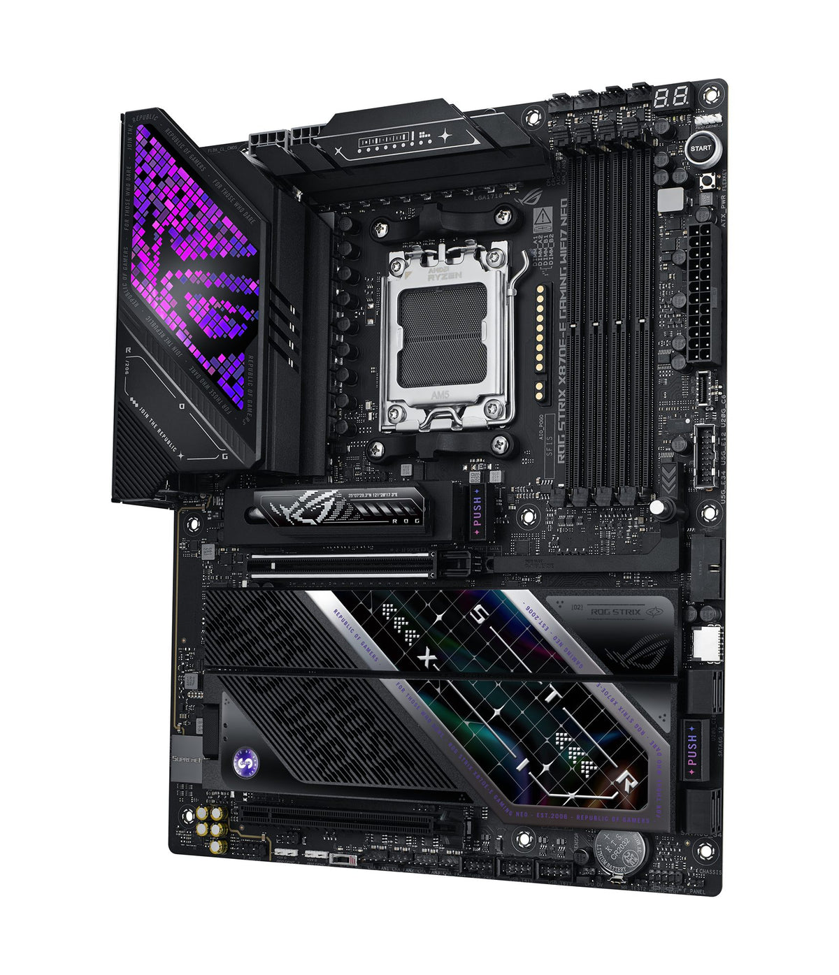 ASUS ROG STRIX X870E-E GAMING WIFI7 NEO AMD ATX motherboard DDR5 1xHDMI 1xPCIe 5.0 5xM.2