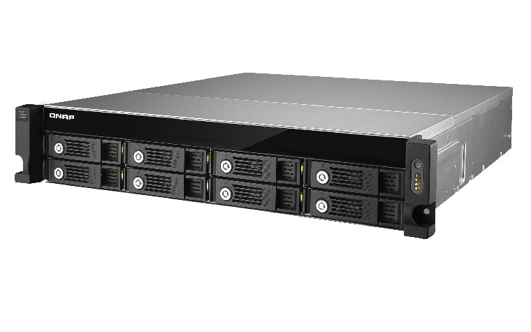 QNAP UX-800U-RP boîtier de disques Noir