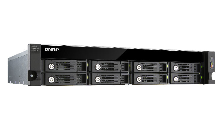 QNAP UX-800U-RP boîtier de disques Noir