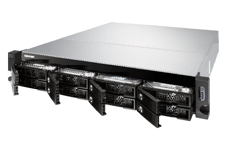 QNAP UX-800U-RP boîtier de disques Noir