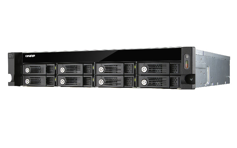 QNAP UX-800U-RP boîtier de disques Noir