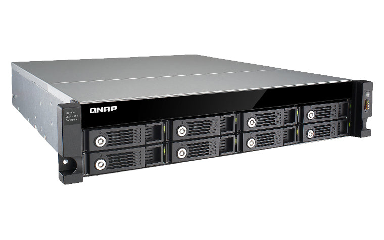 QNAP UX-800U-RP boîtier de disques Noir