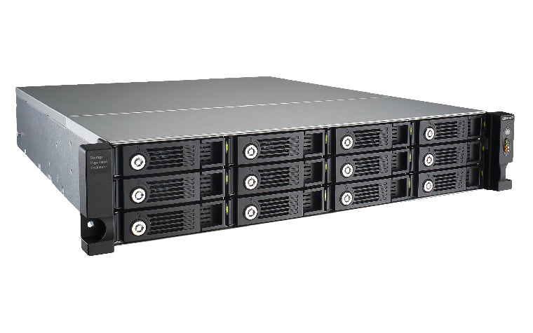 QNAP UX-1200U-RP boîtier de disques 0 To Rack (2 U) Noir