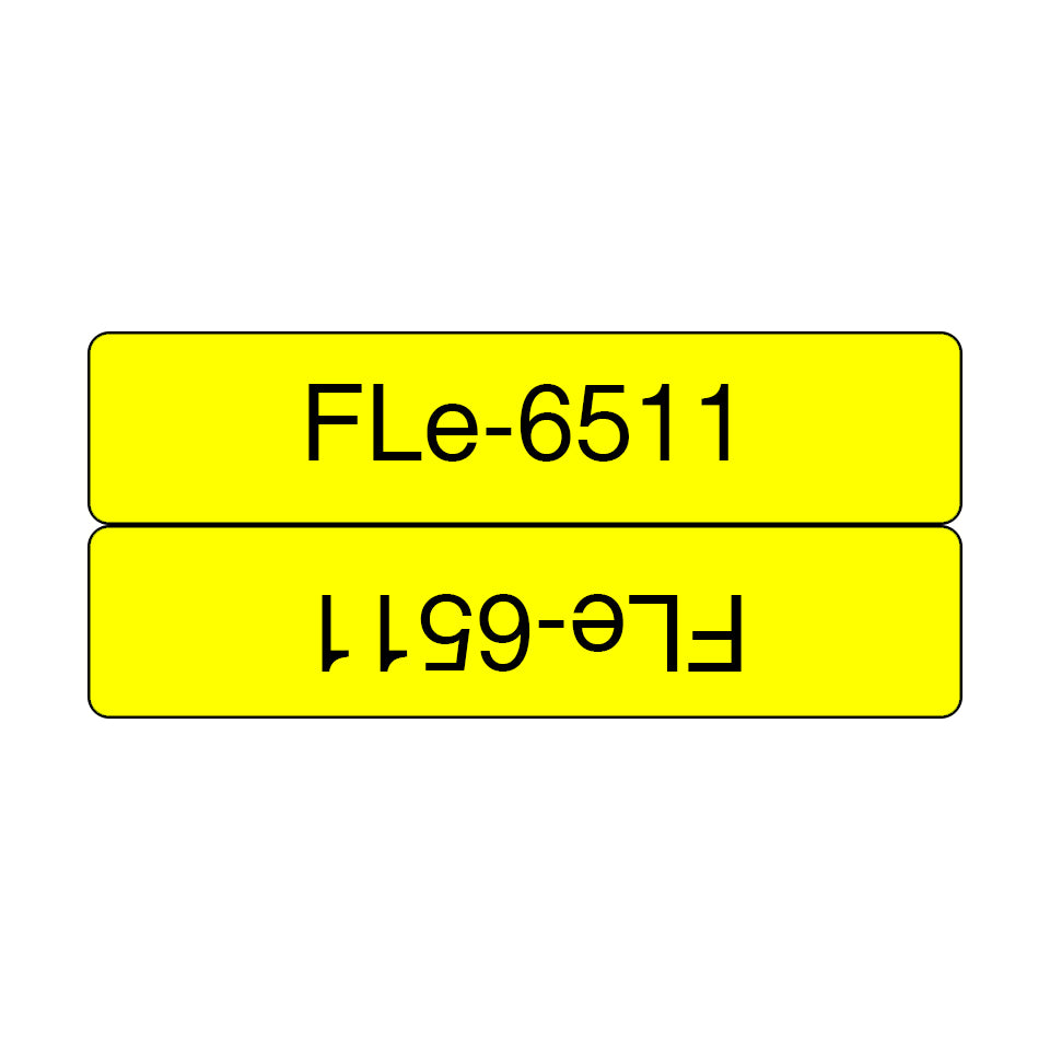 BROTHER FLe-6511 Black on White Flag Tape for Brother P-touch D800W P900W P950NW