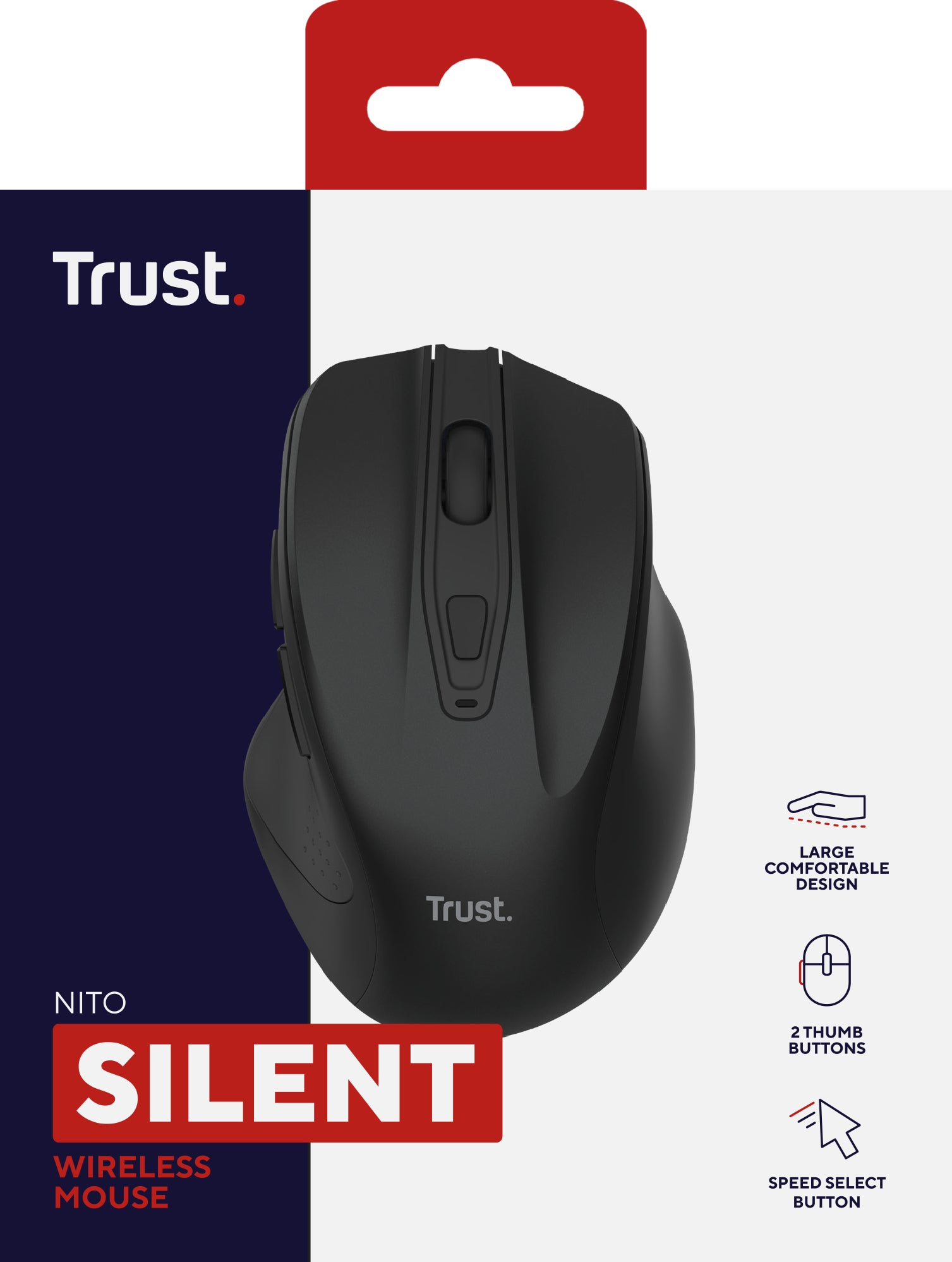 TRUST Souris sans fil silencieuse NITO - Noire