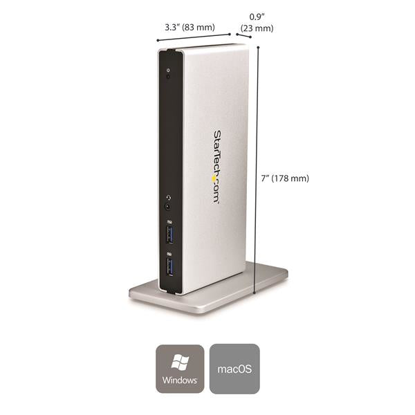 DVI Dual-Monitor Laptop Docking Station