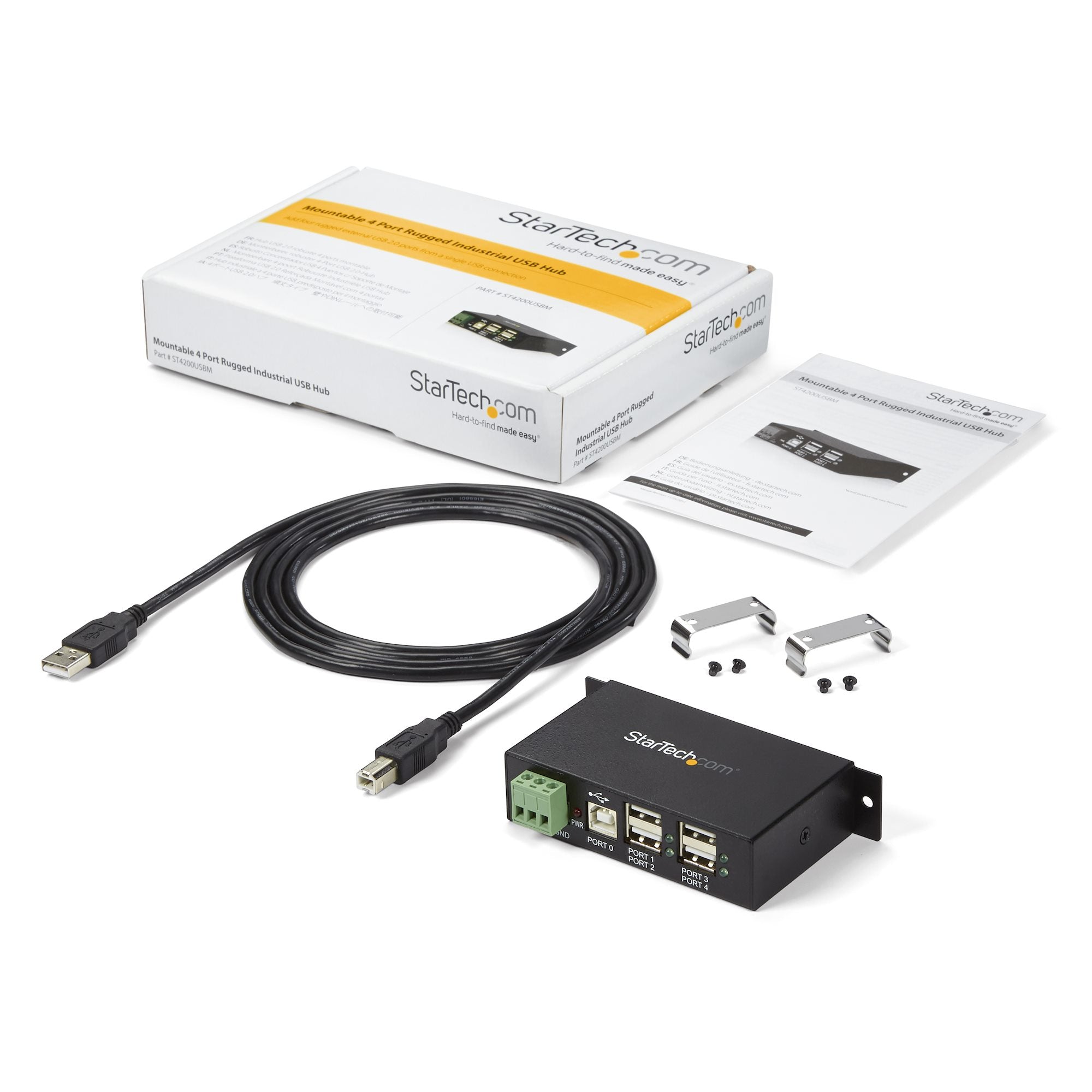 Mountable 4 Port Rugged USB Hub