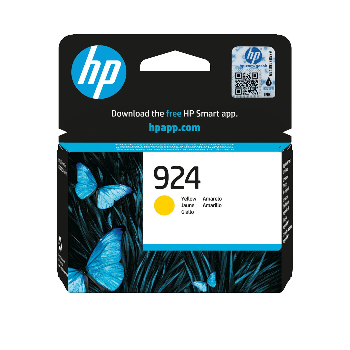 HP 924 Yellow Original Ink Cartridge cartouche d'encre 1 piece(s) Rendement standard