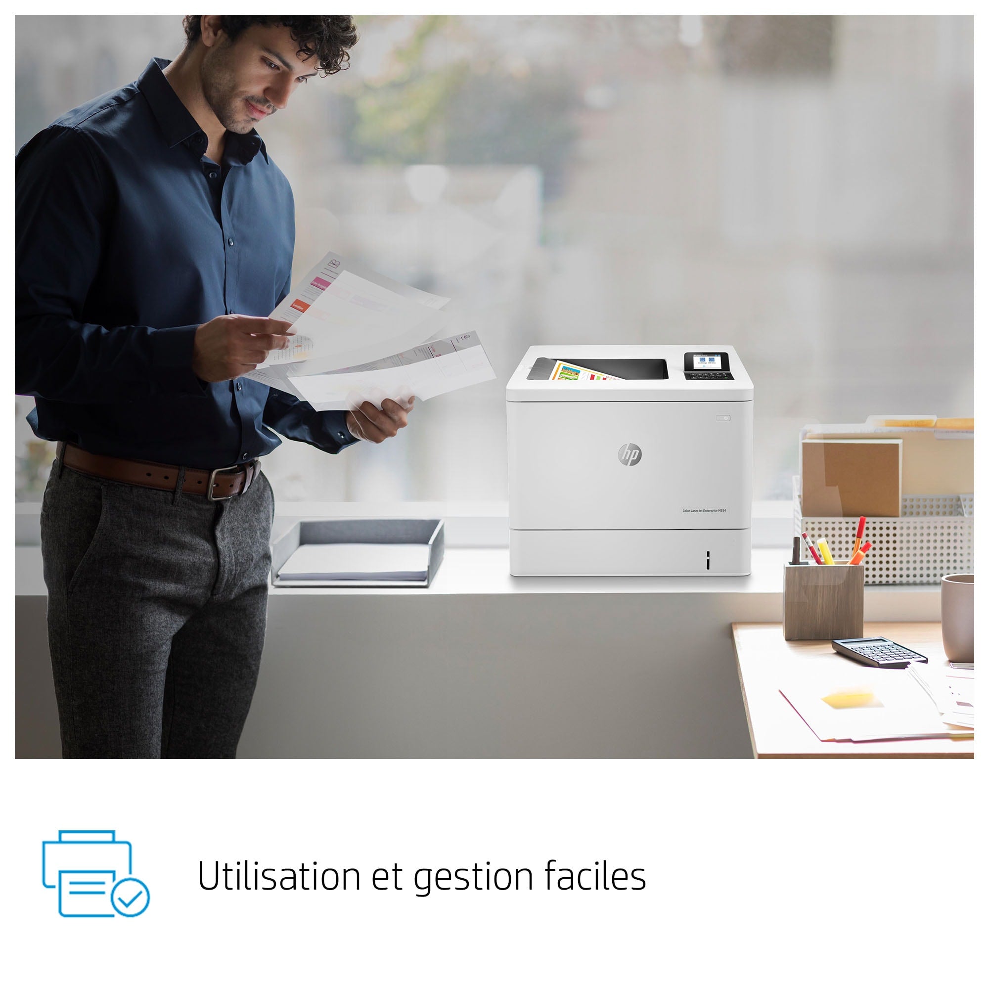 HP Color LaserJet Enterprise M554dn produit neuf emballage abimé A4 color laser USB 33ppm (P)