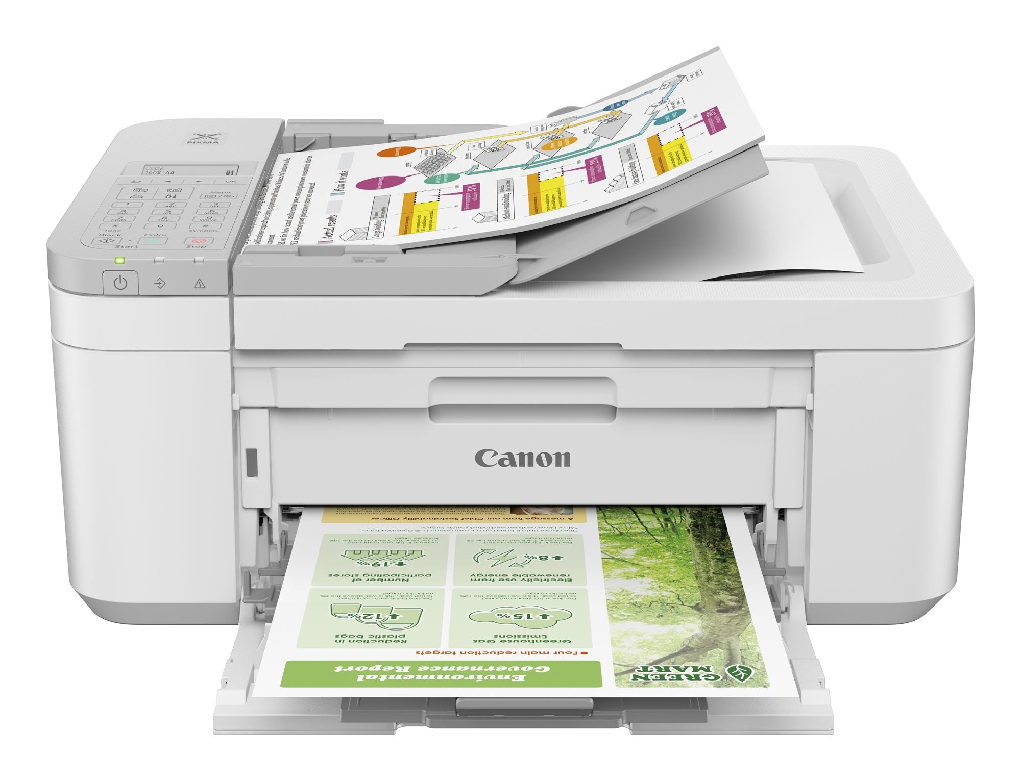 CANON PIXMA TR4756i MFP colour inkjet A4 6.4ppm Copy 8.8ipm Print 120sheets USB Wi-Fi White