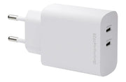 EU Wall Charger 2xUSB-C 45W WHT