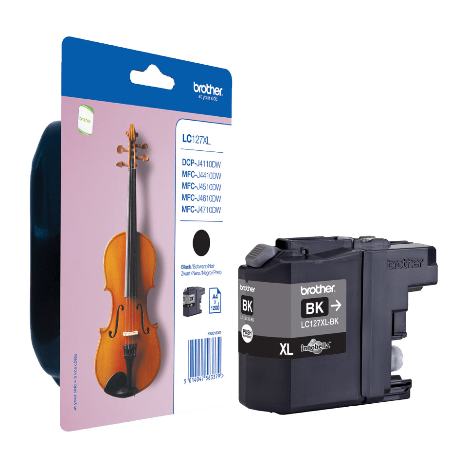 BROTHER LC-127XL cartouche dencre noir haute capacité 1.200 pages 1-pack blister sans alarme