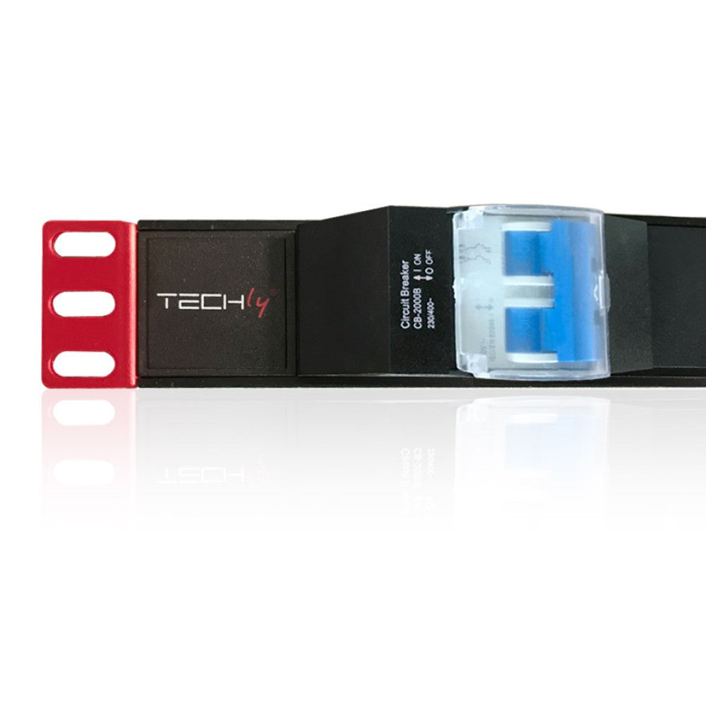 Techly I-CASE STRIP-61UD Multiprise 19' 1U X6 - Prises Schuko