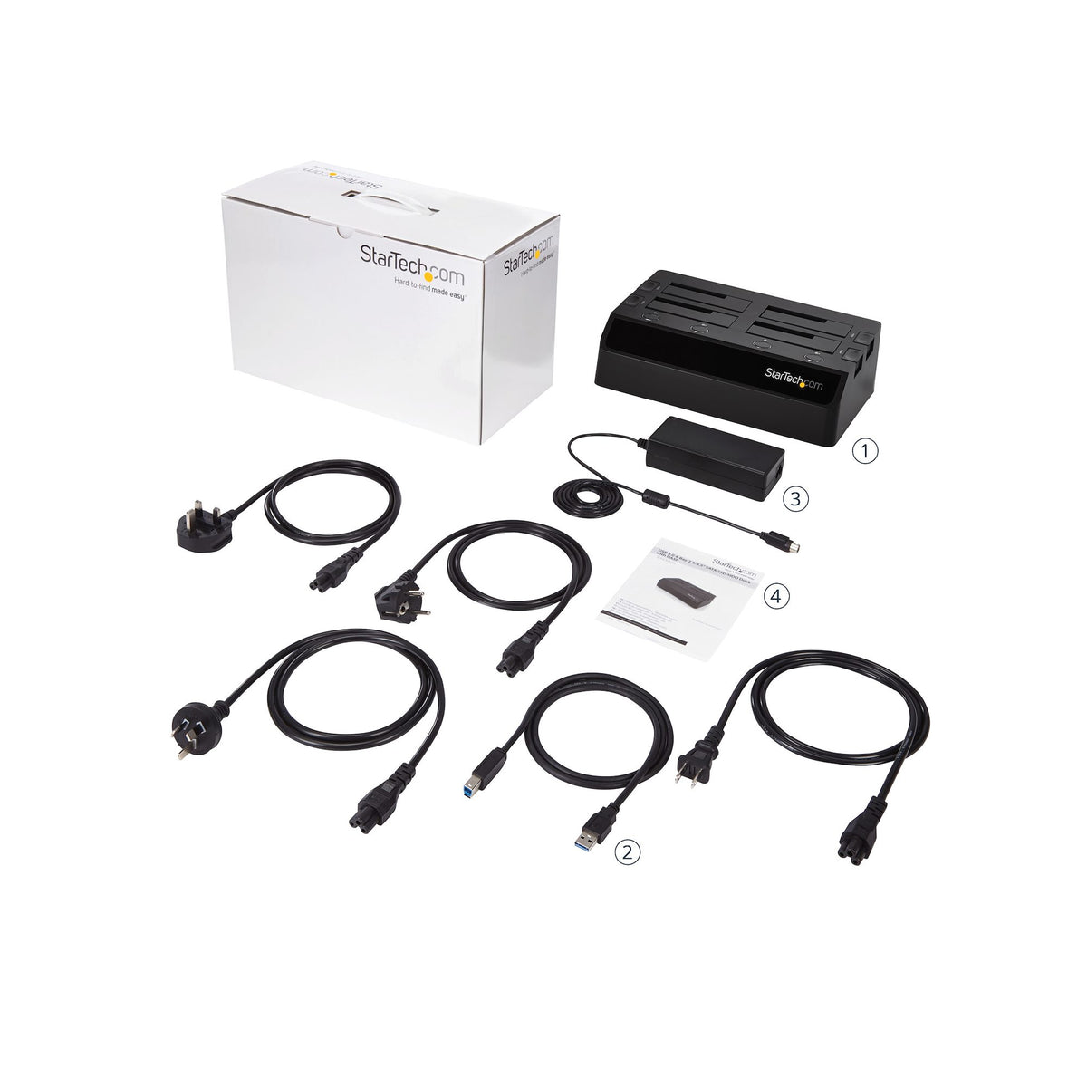 USB 3.0 to 4-Bay HDD Dock w/UASP+Fans
