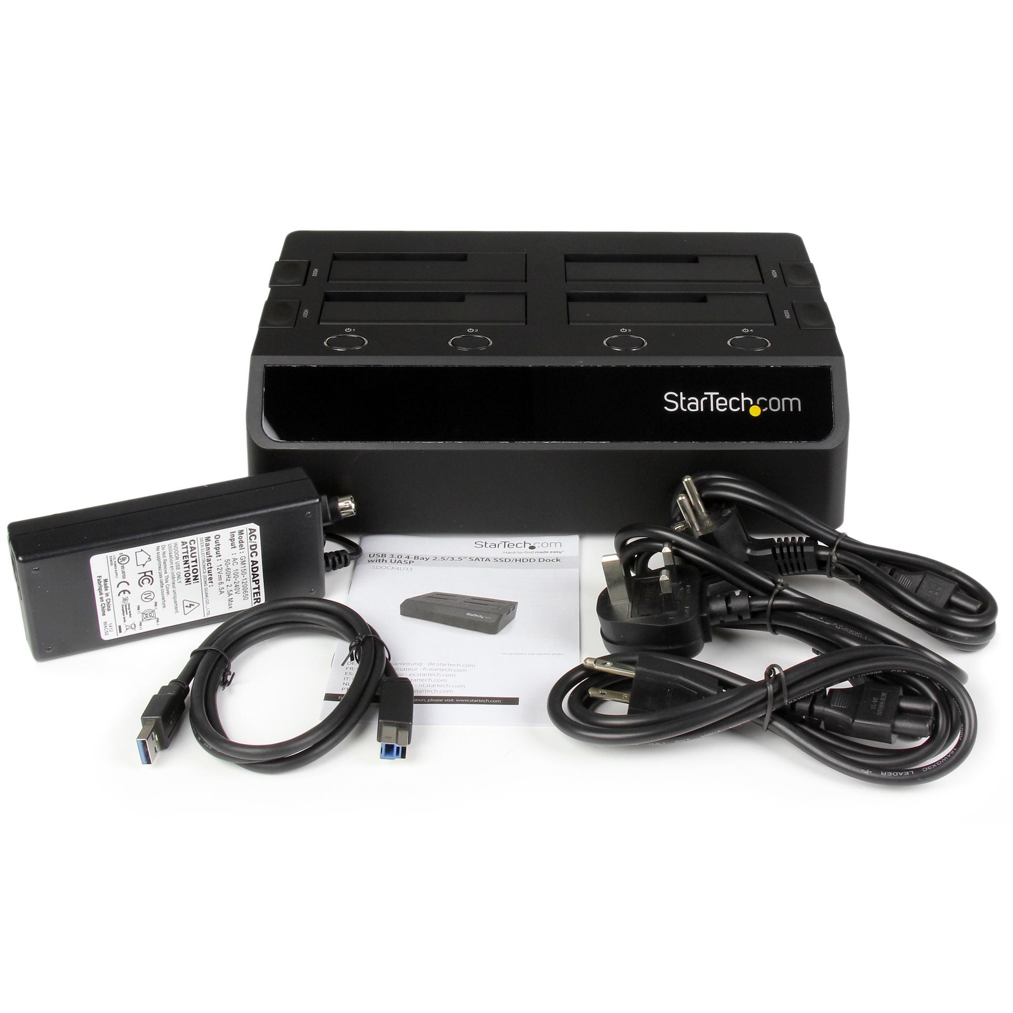 USB 3.0 to 4-Bay HDD Dock w/UASP+Fans
