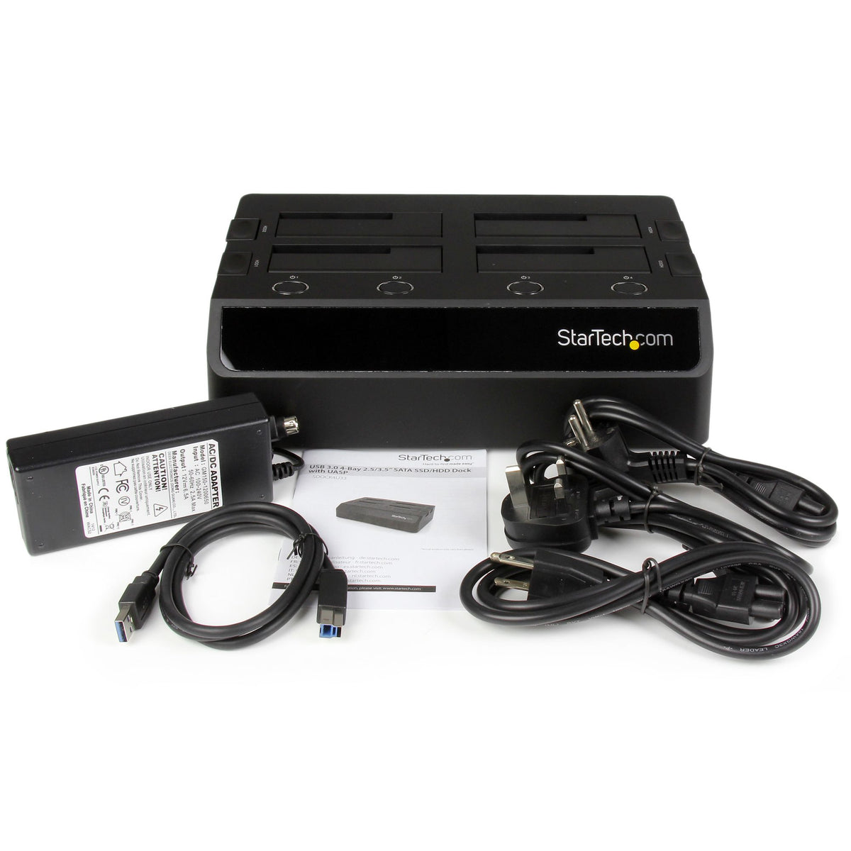 USB 3.0 to 4-Bay HDD Dock w/UASP+Fans