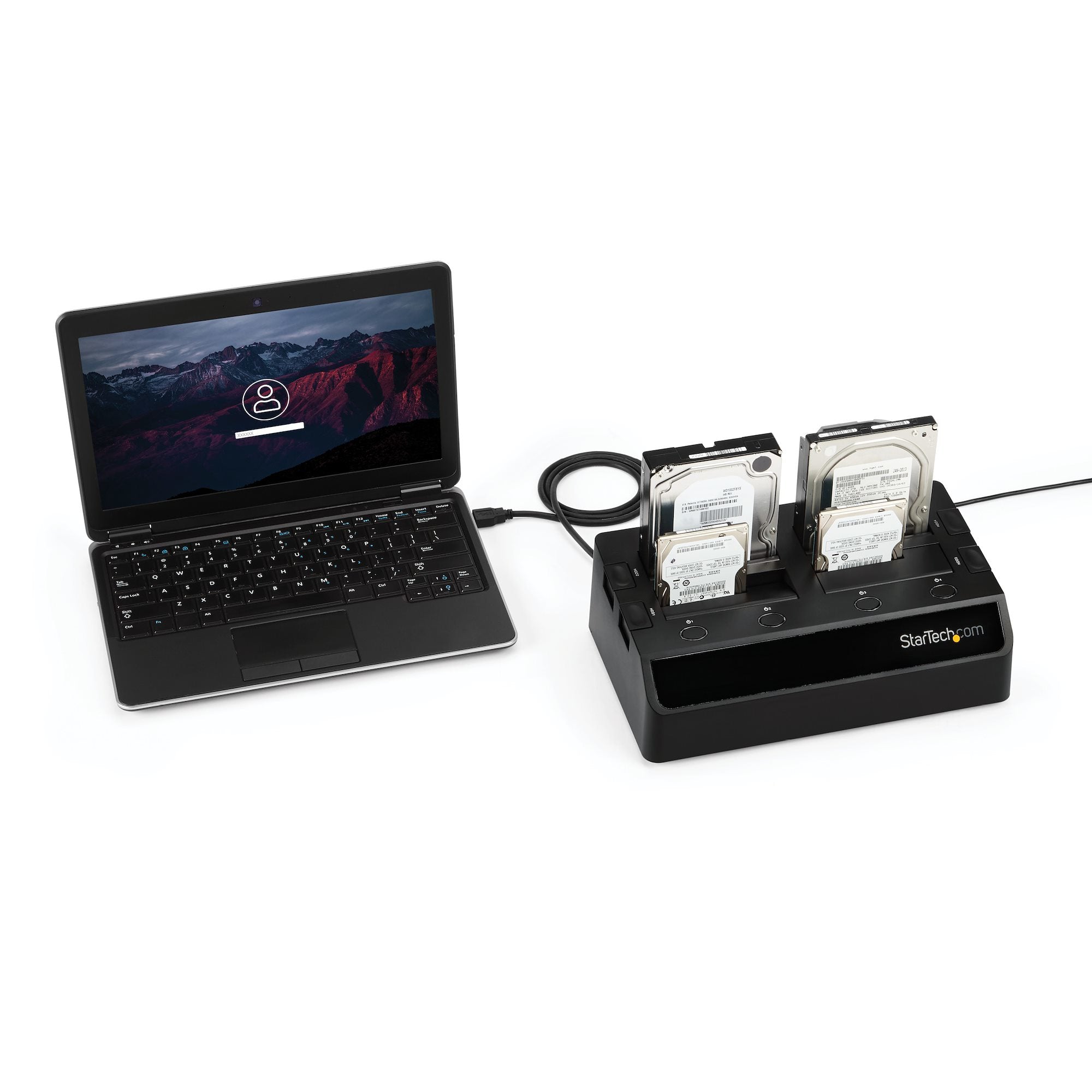 USB 3.0 to 4-Bay HDD Dock w/UASP+Fans