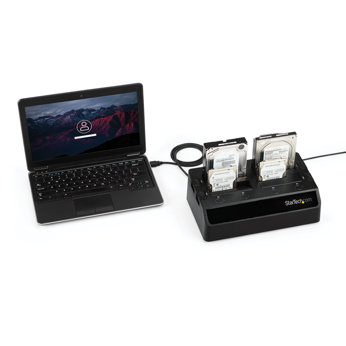 USB 3.0 to 4-Bay HDD Dock w/UASP+Fans