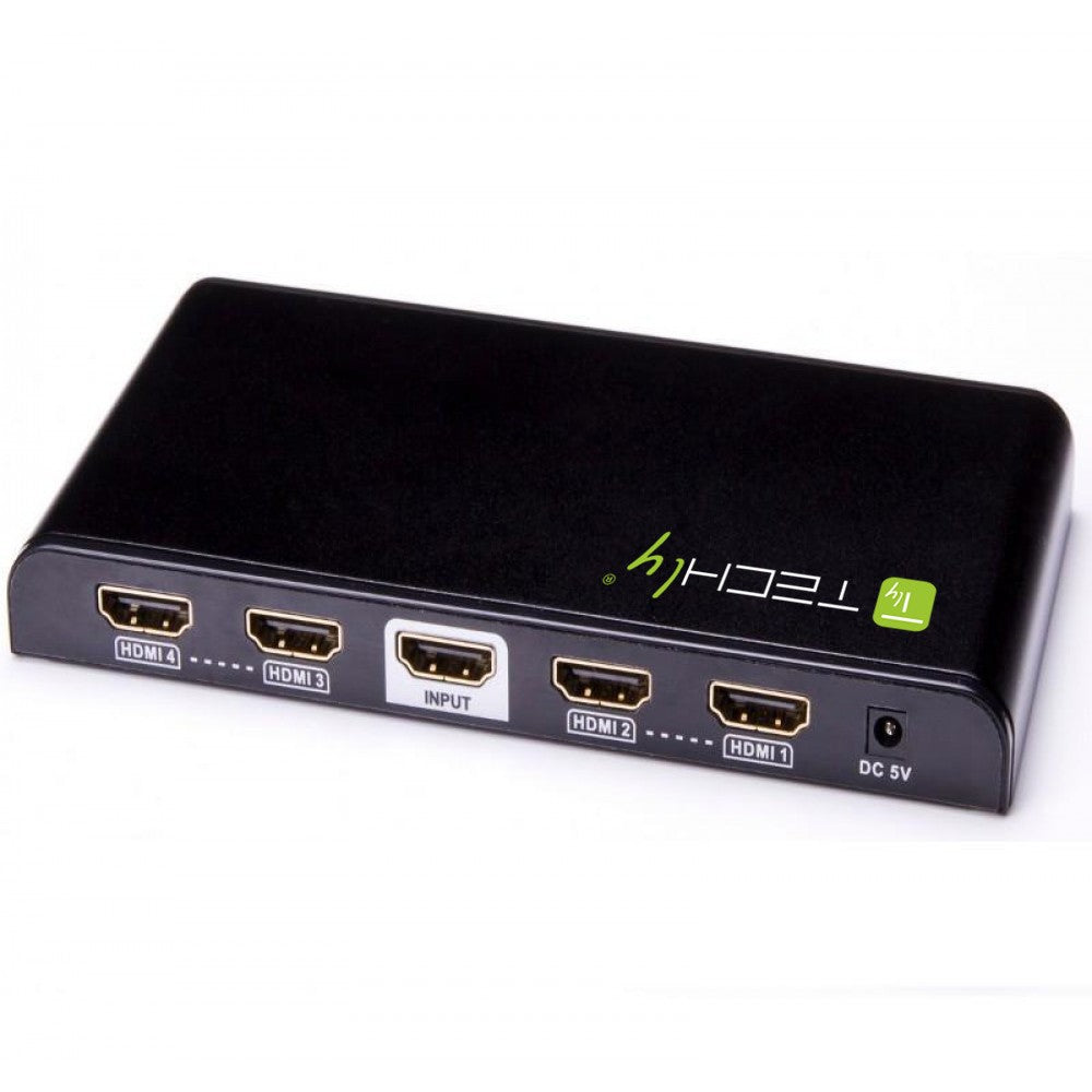 Techly IDATA HDMI-4K4 Répartiteur HDMI 1.4 4K@30Hz 1x4 Actif