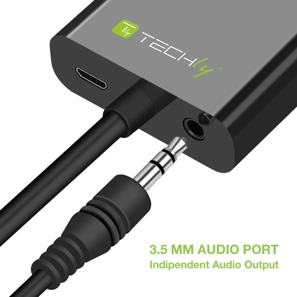 Techly IDATA HDMI-VGA2AU Adaptateur HDMI vers VGA D-sub 15 broches 1,8 m