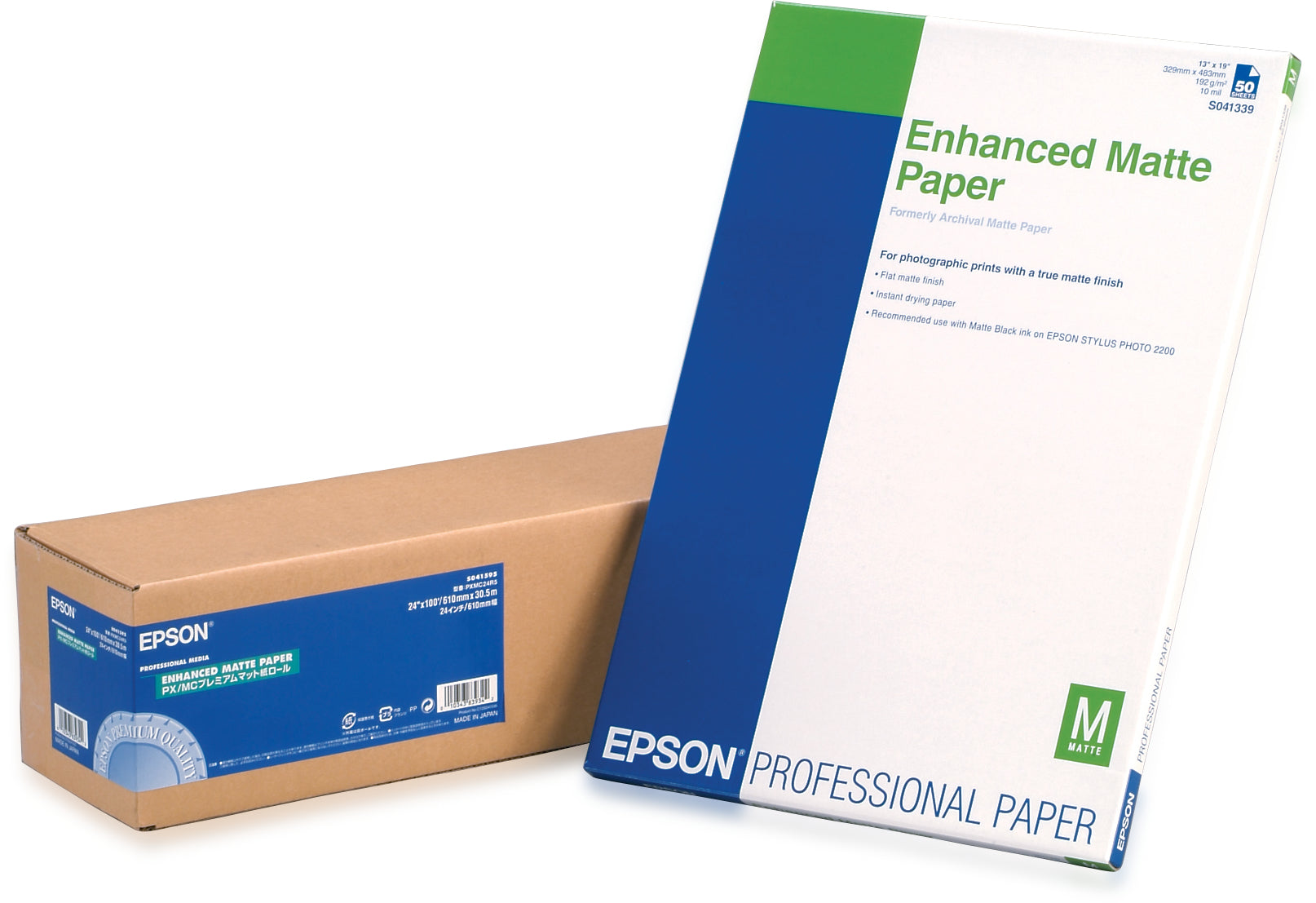 EPSON S041595 Enhanced matte  papier inkjet 189g/m2 610mm x 30.5m 1 rouleau pack de 1