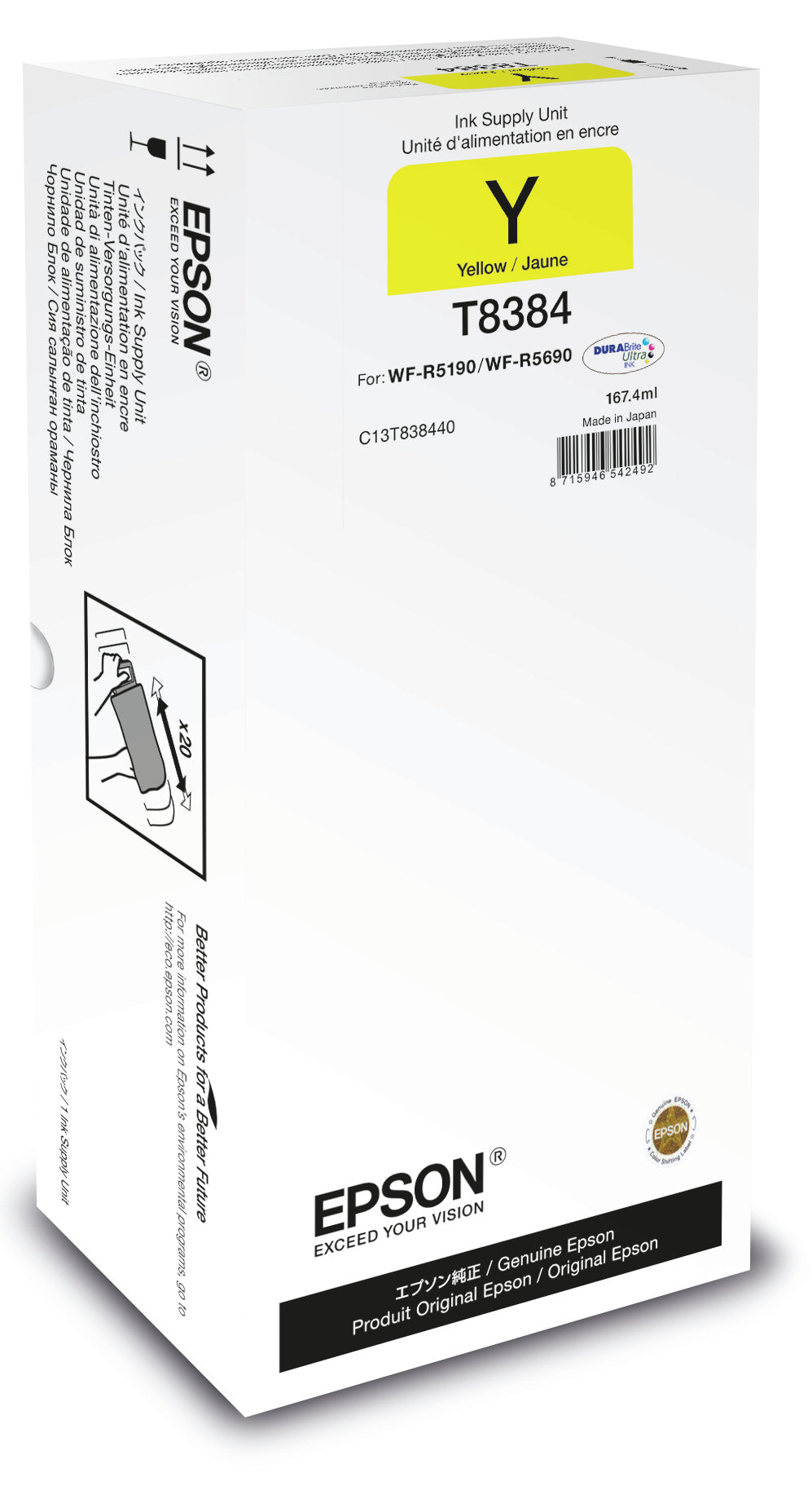 Ink Cart/Yellow 20 000 pages f WF-R5x90