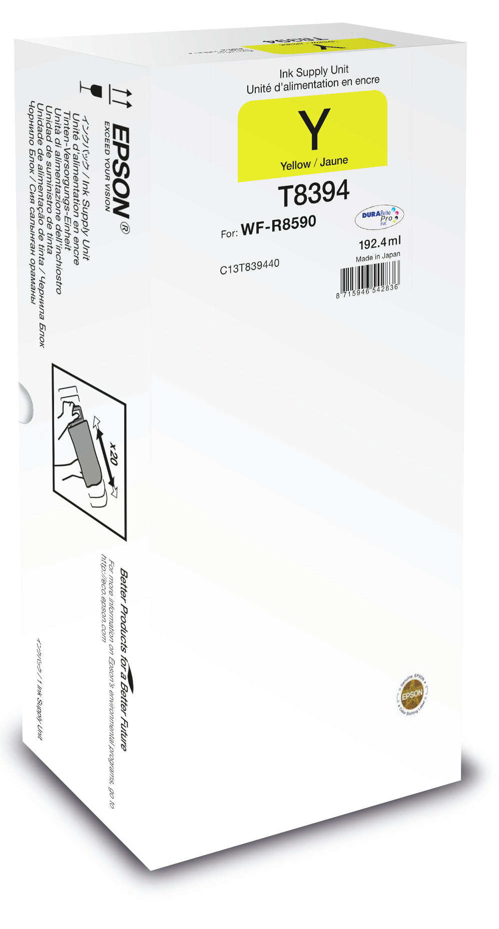 EPSON 1LB WorkForce Pro WF-R8590 Yellow XL Ink Supply Unit