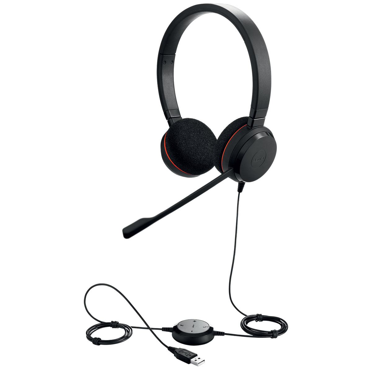 Jabra Evolve 20 UC Stereo Casque Avec fil Arceau Bureau/Centre d'appels USB Type-A Noir