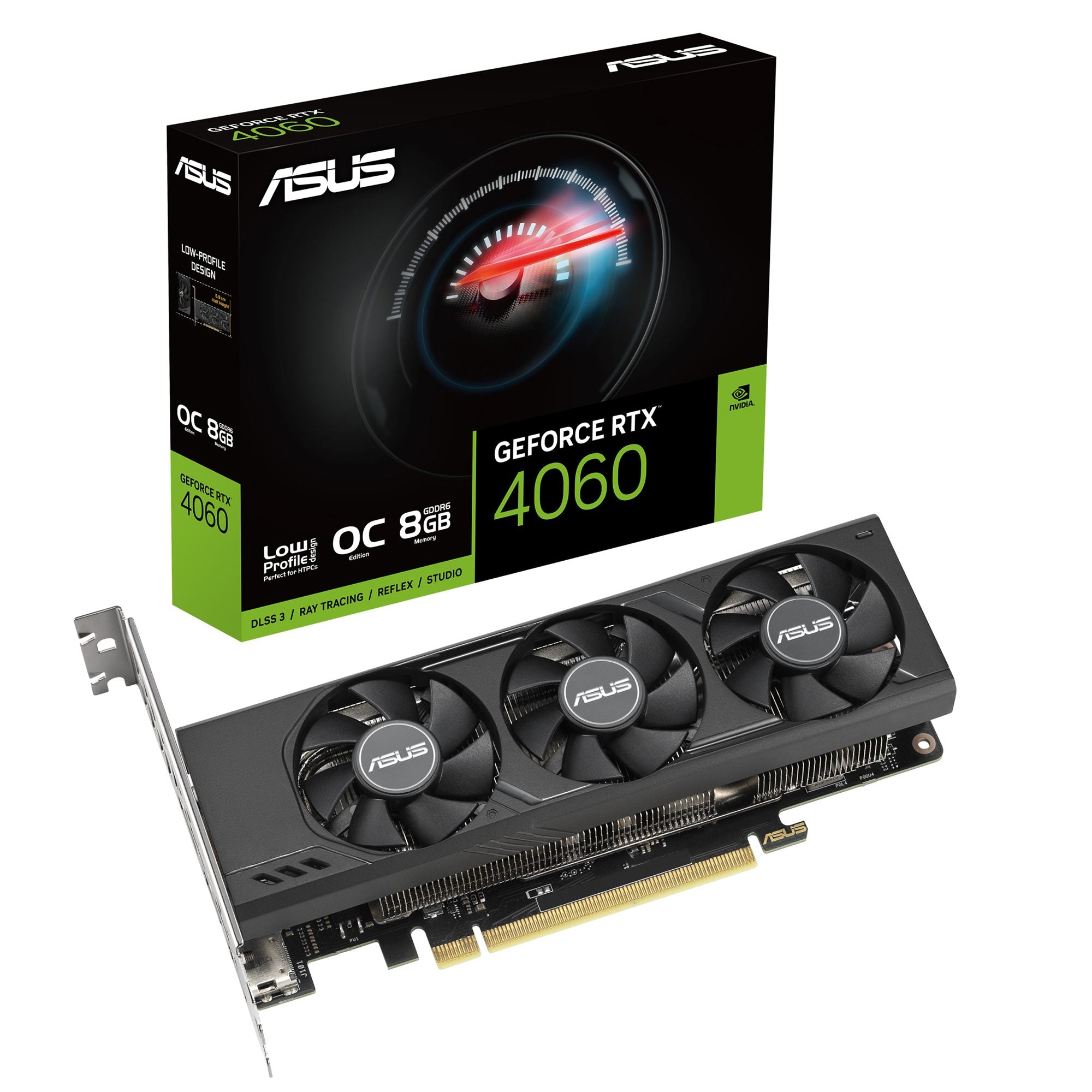 ASUS RTX 4060 O8G LP BRK 8Go GDDR6 HDMI 2.1 2xDisplayPort 1.4a