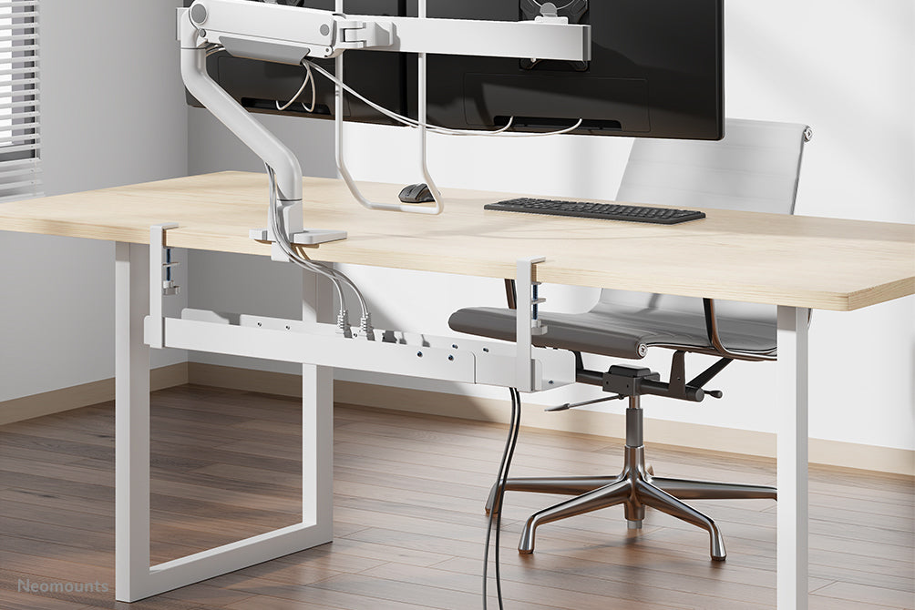 NEOMOUNTS Cable Management Tray max 5kg. clamp-on design universal white