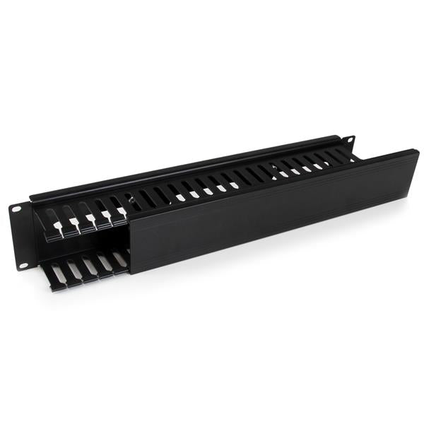 2U Finger Duct Cable Manager w/Cover
