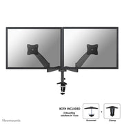 Desk Mount Dual 10-24" Clamp/Grom BLACK