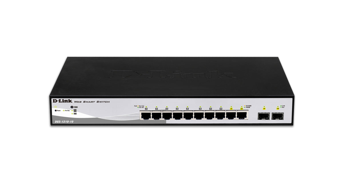 D-LINK 10-Port Layer2 Smart Managed Gigabit Switch dlink green 3.0 8x 10/100/1000Mbit/s TP RJ-45 Port2x 100/1000Mbit/s SFP