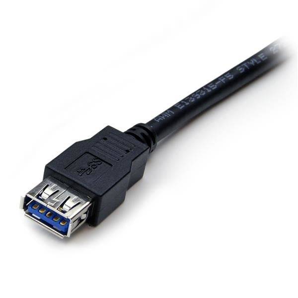 2m Black USB 3.0 Extension Cable M/F