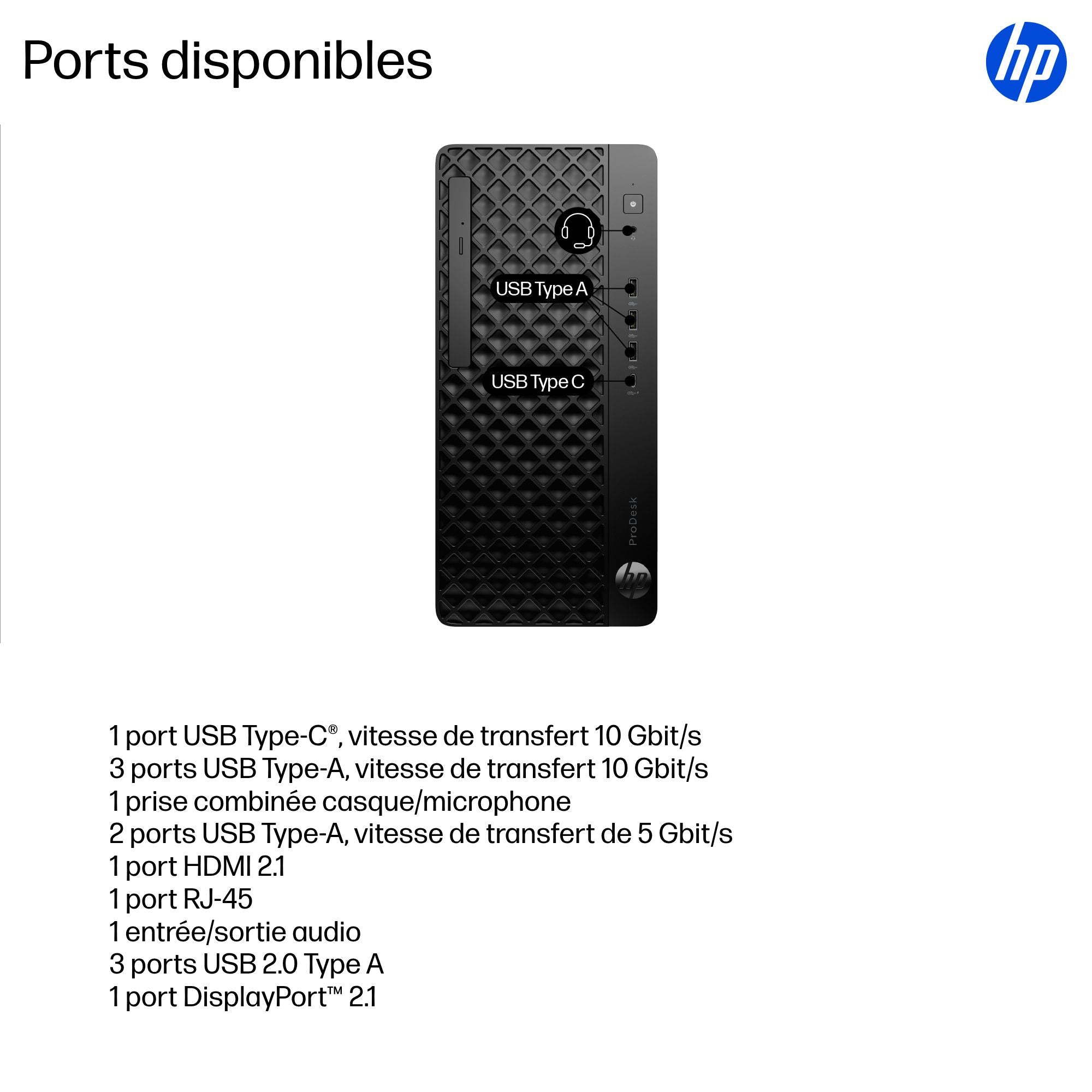 HP Pro Tower 400 G1i Intel Core Ultra 7 265 16Go 512Go SSD UMA W11P 3/3/3 Smartbuy