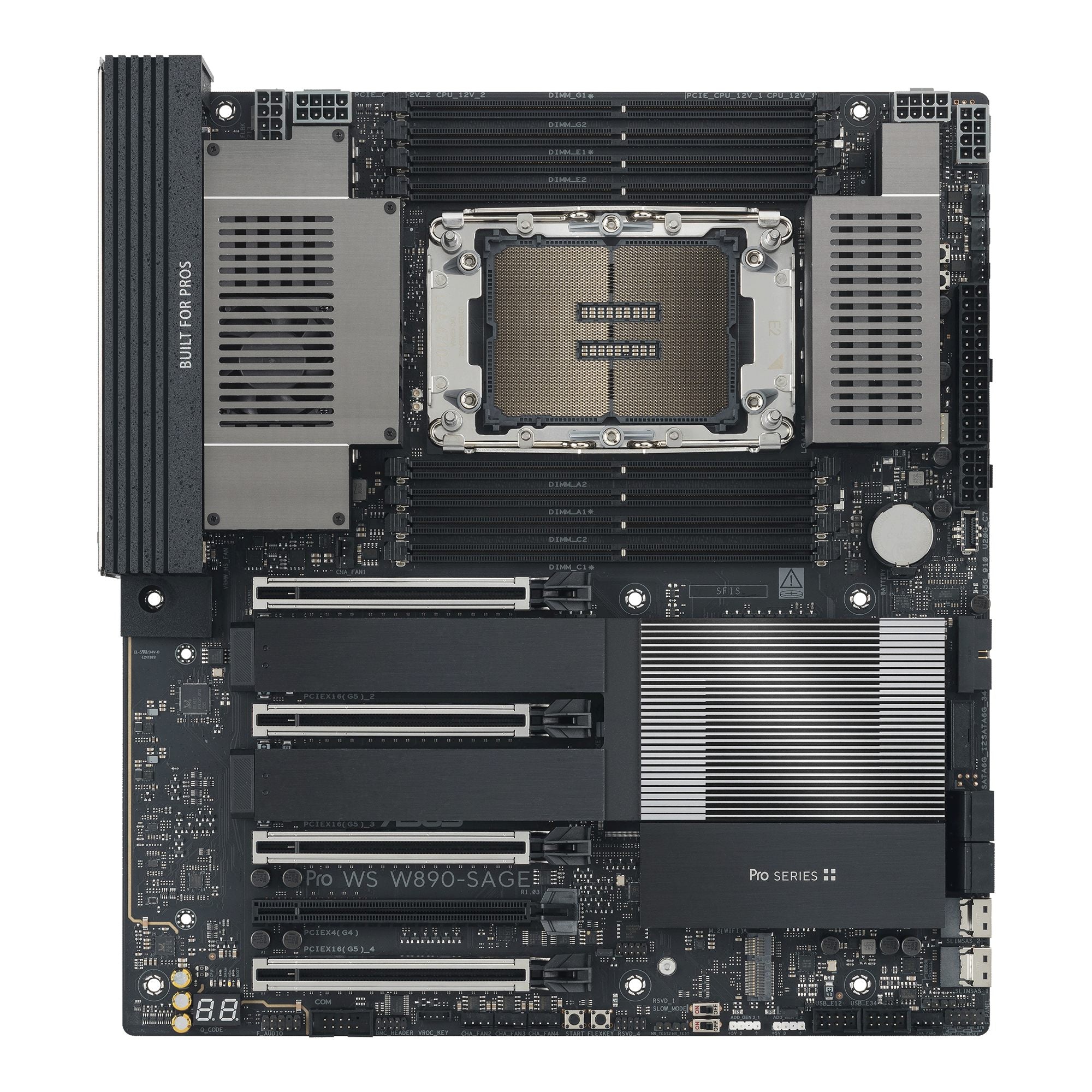 ASUS PRO WS W890-SAGE LGA4710-2 EEB workstation motherboard 8xDDR4 4xPCIe 5.0 4xM.2 4xSATA