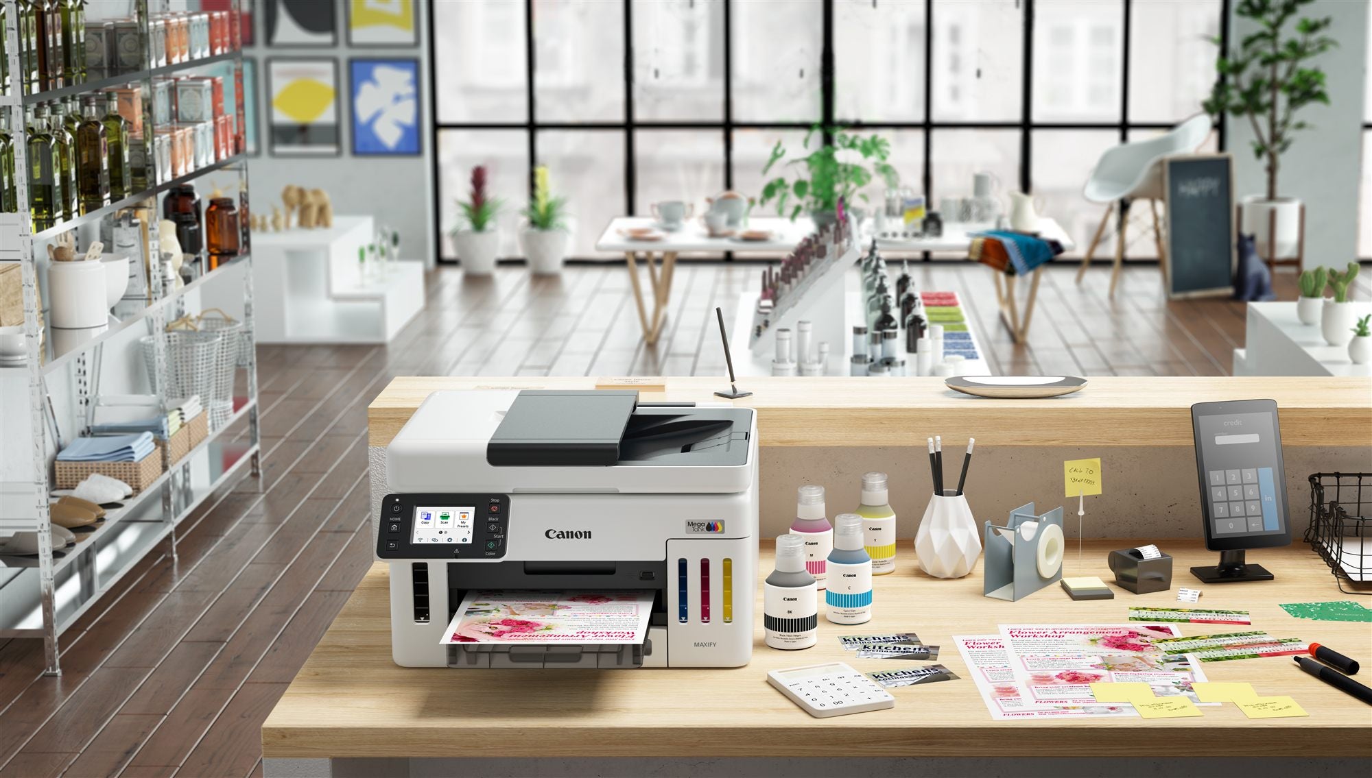CANON MAXIFY GX6150 MegaTank MFP colour inkjet CISS Legal 216x356mm A4 24ipm Print 350sheets USB Wi-Fi LAN