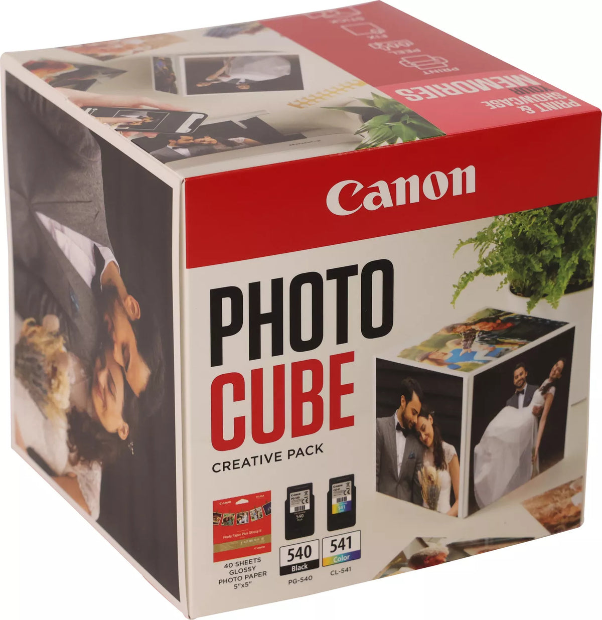 CANON PG-540/CL-541 Ink Cartridge Photo Cube Creative Pack White Pink
