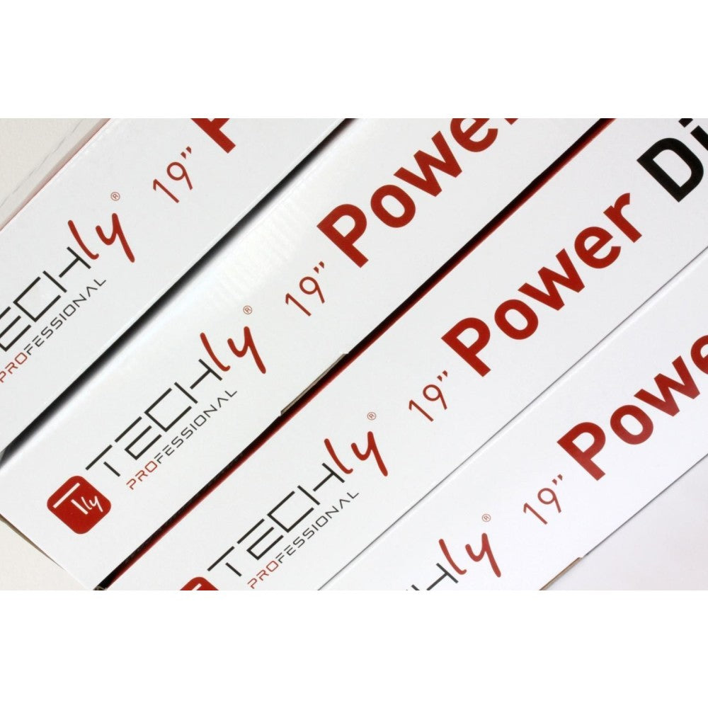 Techly I-CASE STRIP-12C Multiprise 19' 1U X12 - Prises C13, Prise C20 pour UPS