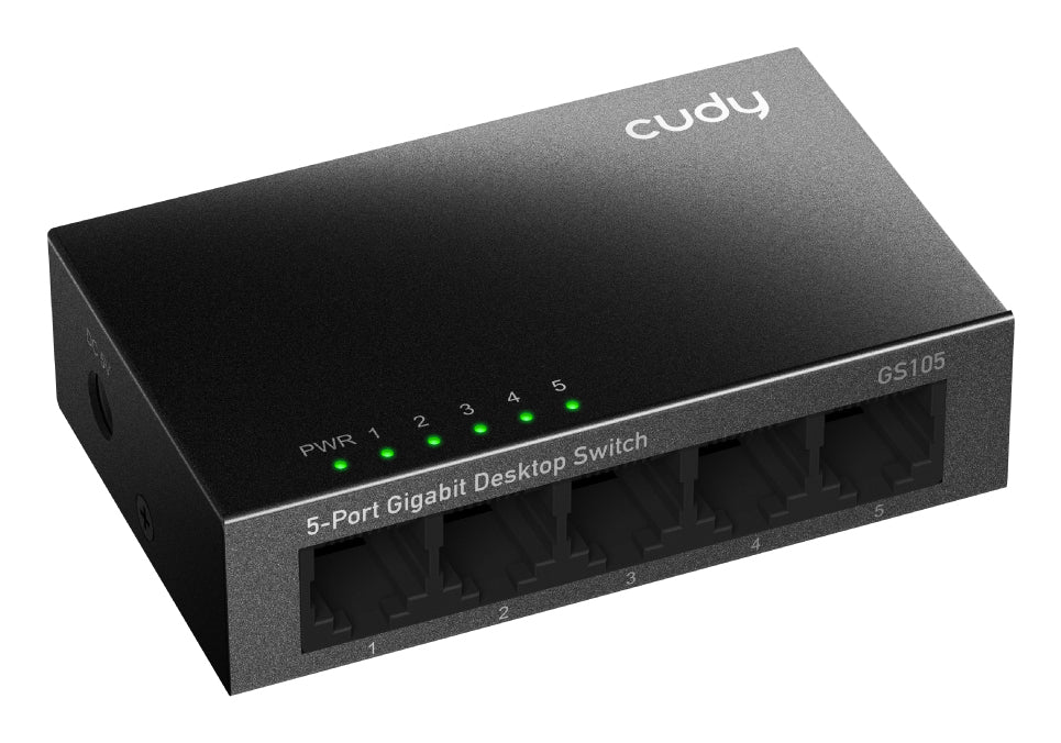 Cudy GS105 commutateur réseau Non-géré Gigabit Ethernet (10/100/1000) Noir