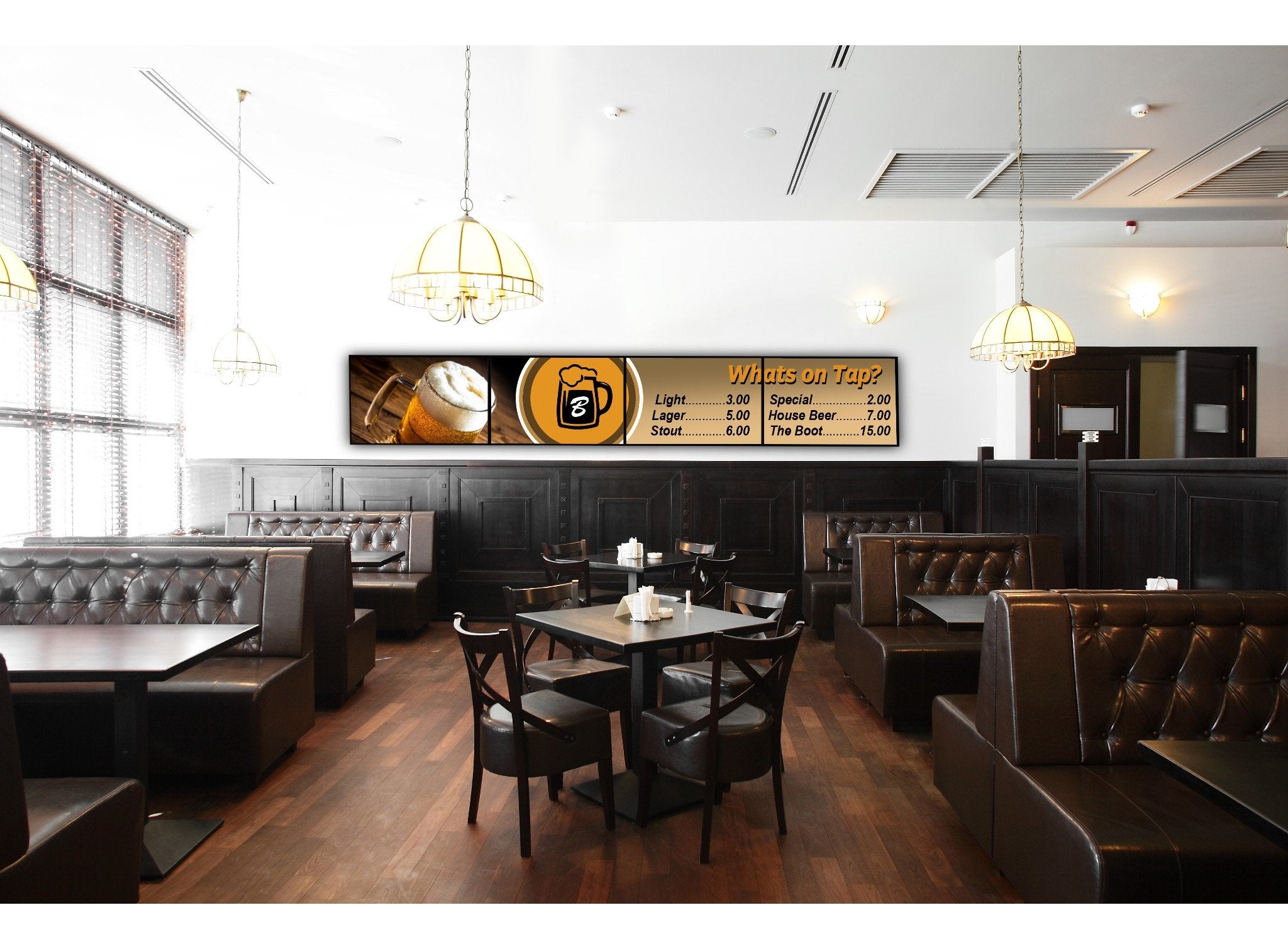 Digital Menu Brd Mnt w/8pt Adj f/46"-48"