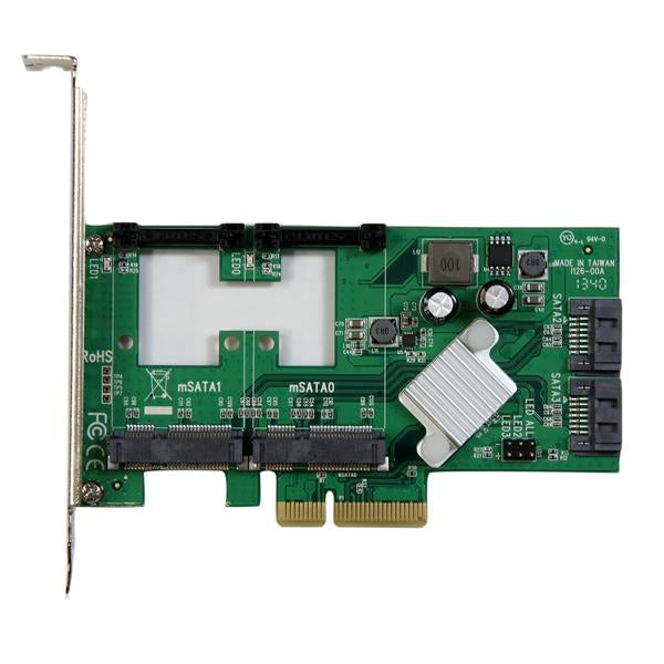 2 Port PCIe SATA III Card- 2 mSATA Slots