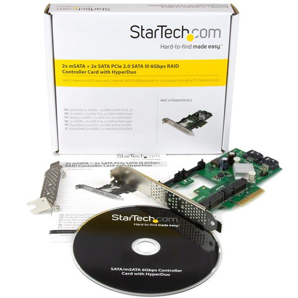 2 Port PCIe SATA III Card- 2 mSATA Slots
