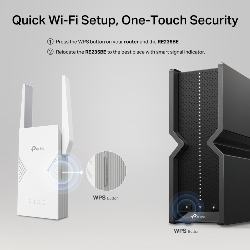 TP-LINK BE3600 Dual-Band Wi-Fi 7 Range Extender