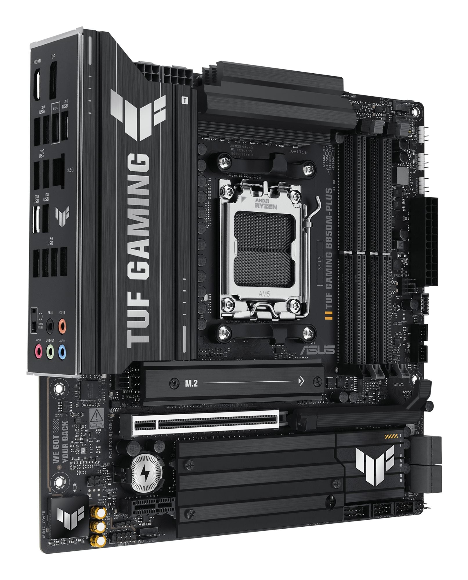 ASUS TUF GAMING B850M-PLUS AM5 DDR5 micro ATX MB 1xHDMI 1xDP 3xM.2 4xSATA