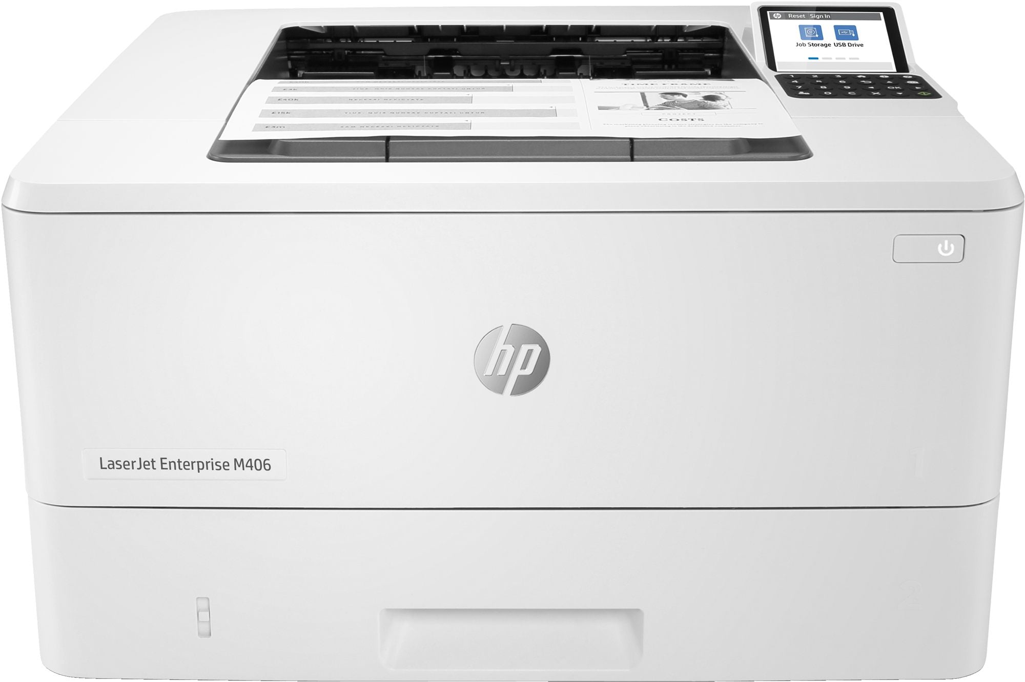 HP LaserJet Enterprise M406dn Printer Mono Duplex laser A4 1200x1200dpi 40ppm 350sheets USB LAN
