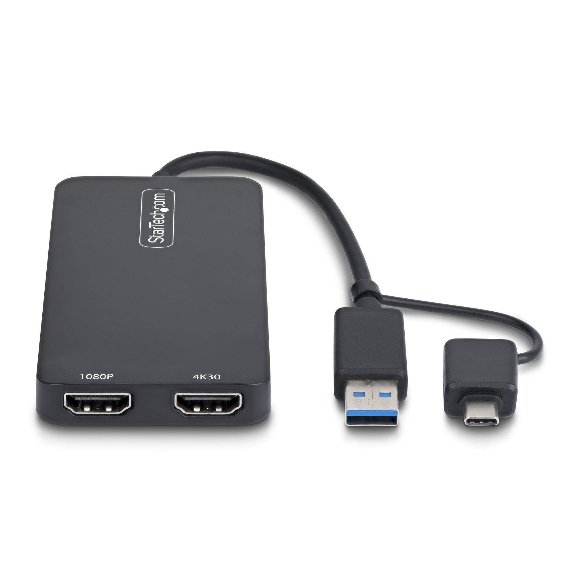 USB A USB C to Dual HDMI Adapter Win Mac